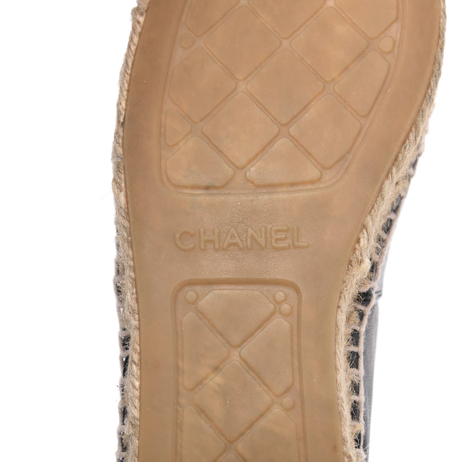 Chanel Lambskin CC Espadrilles 38 Black 6 of 12