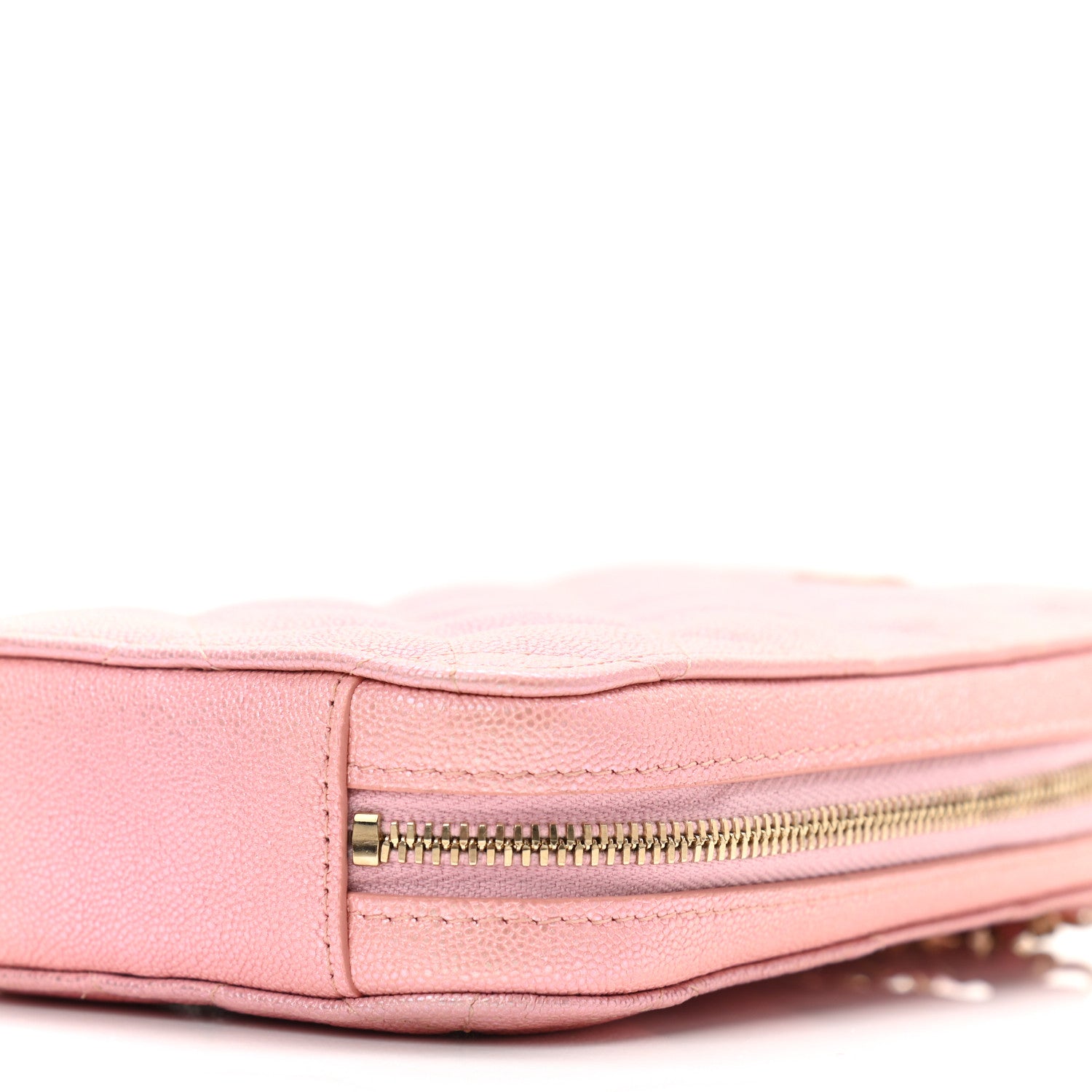Chanel Iridescent Caviar Quilted Zip Phone Case Pink 9 of 10