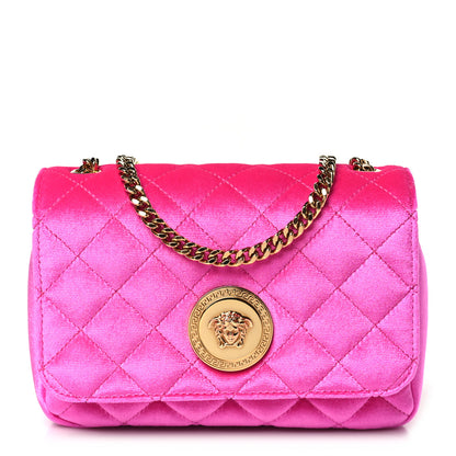 Versace Velvet Quilted Medusa Chain Crossbody Pink 1 of 8