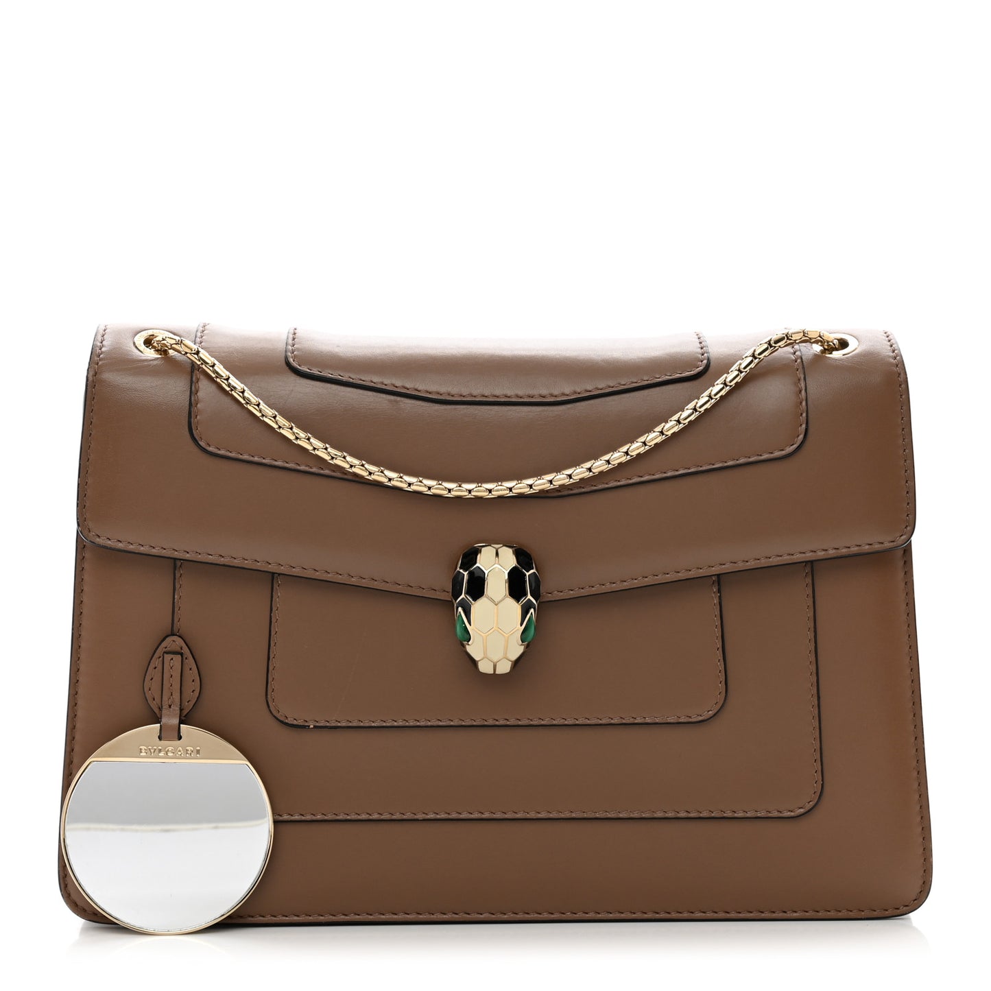 Calfskin Serpenti Forever Crossbody Bag Brown