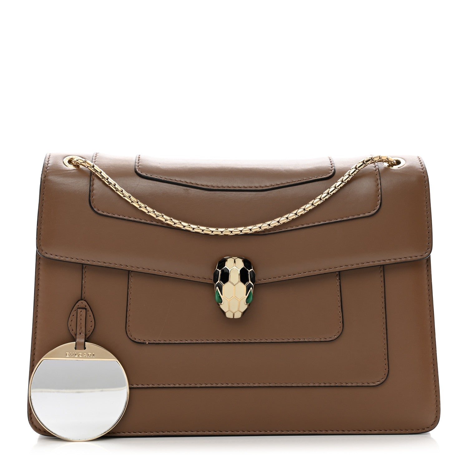 Bulgari Calfskin Serpenti Forever Crossbody Bag Brown 1 of 11