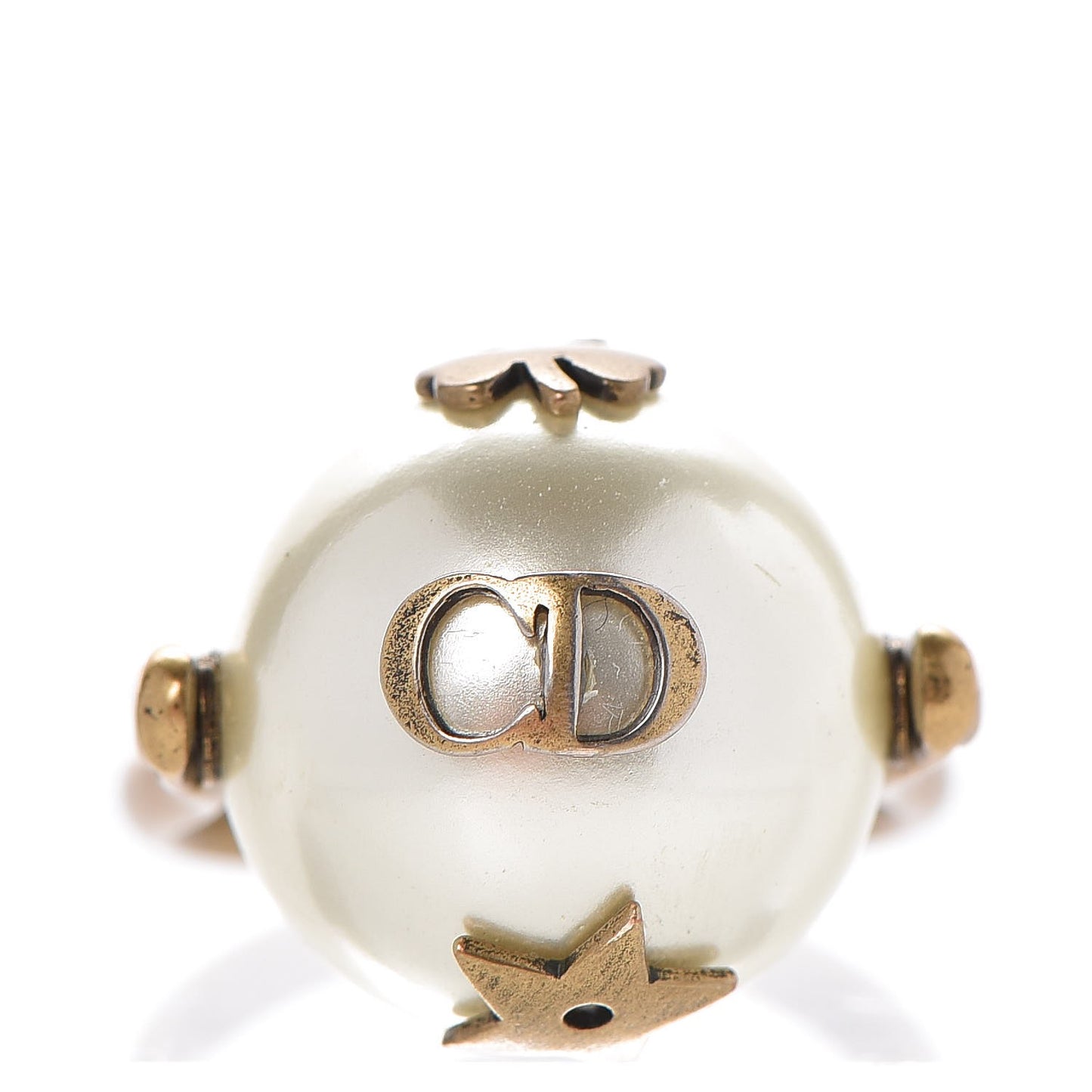 Spinning Pearl Tresor De Tribal Ring M Aged Gold