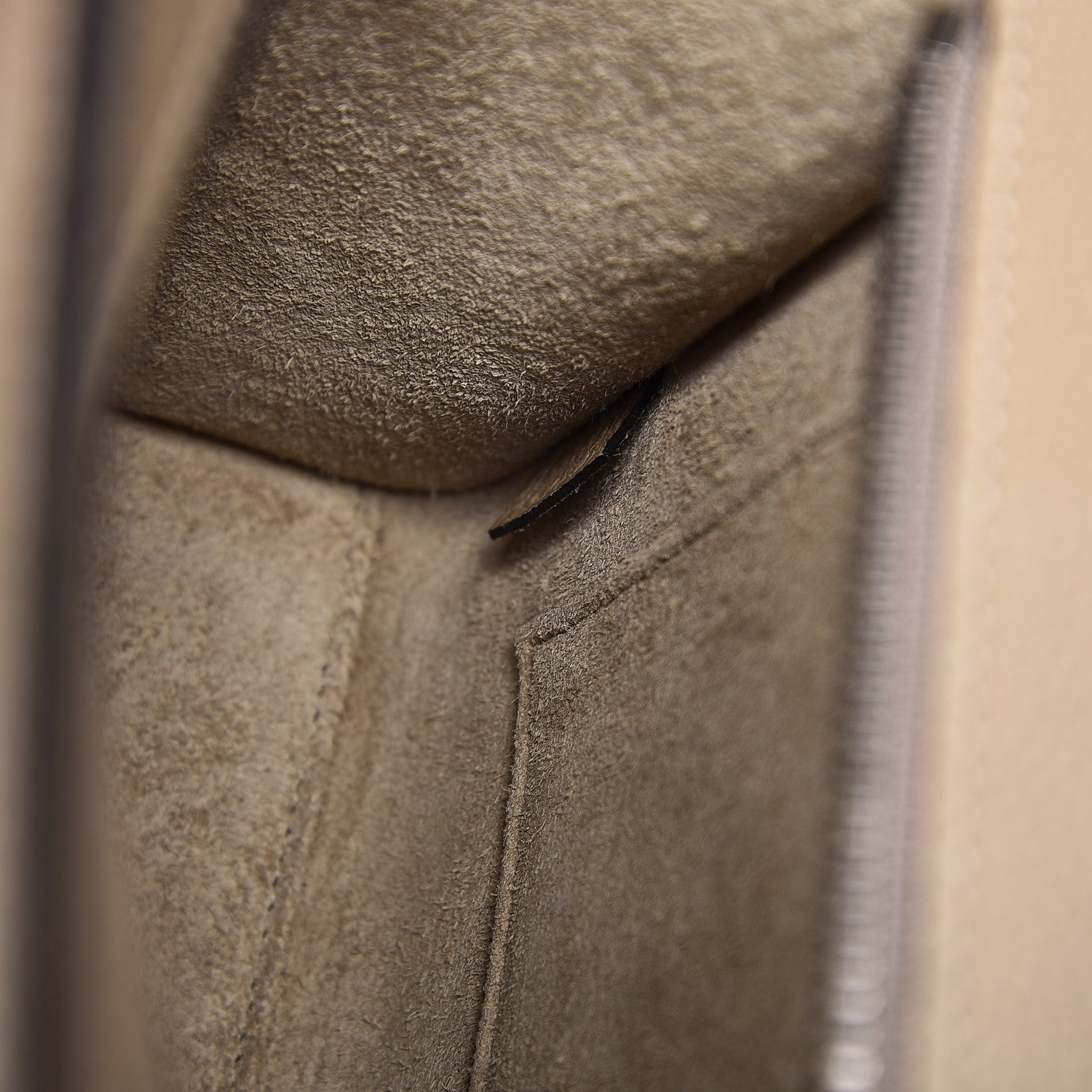 Celine Drummed Calfskin Nano Luggage Dune 9 of 9