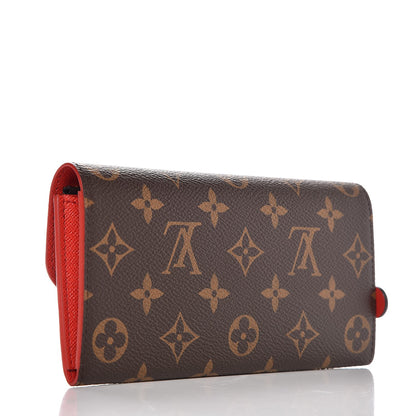 Louis Vuitton Monogram Bloom Flower Emilie Wallet Coquelicot 3 of 7
