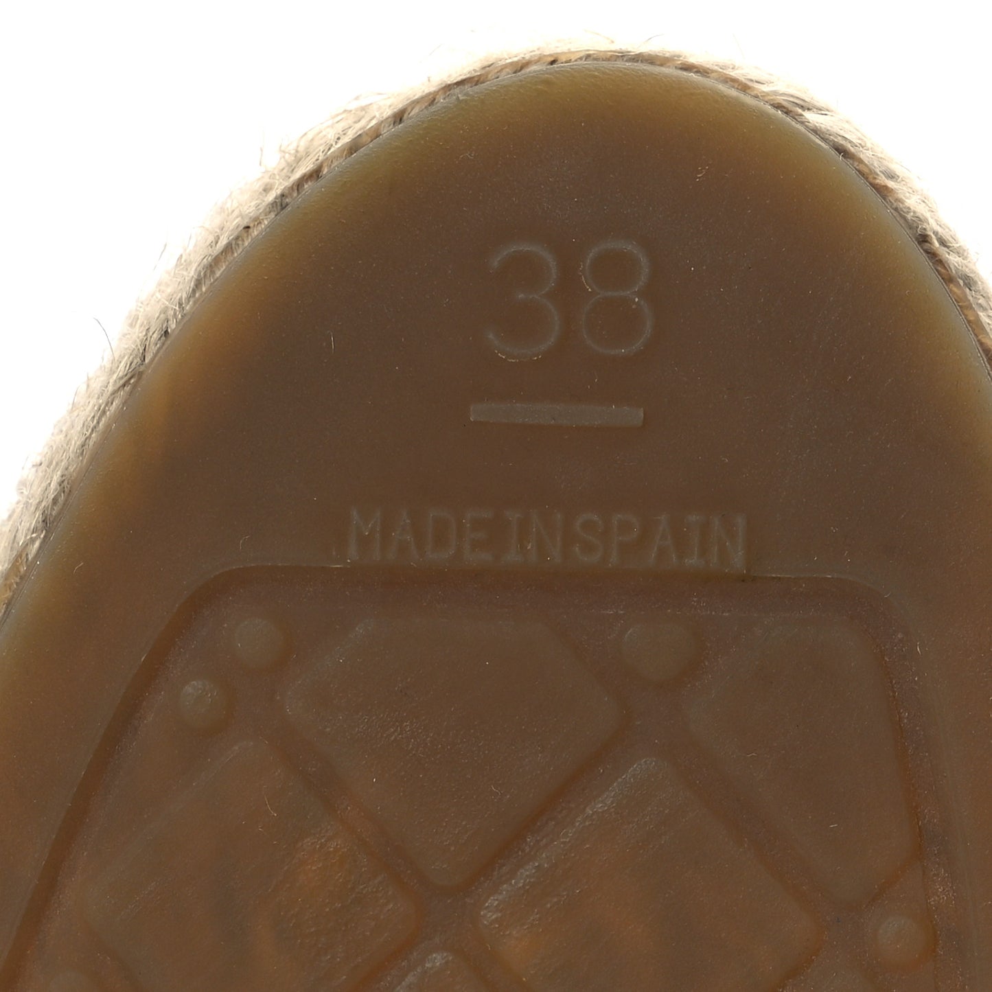 Lambskin CC Espadrilles 38 Beige Black