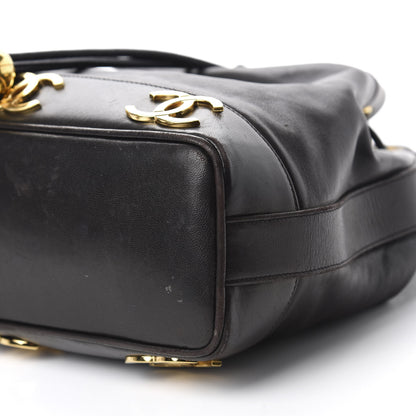 Chanel Lambskin Drawstring Bucket Bag Black 9 of 13