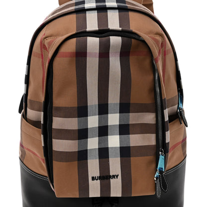 Burberry Tan Check Calfskin Jack Backpack Birch Brown 7 of 9
