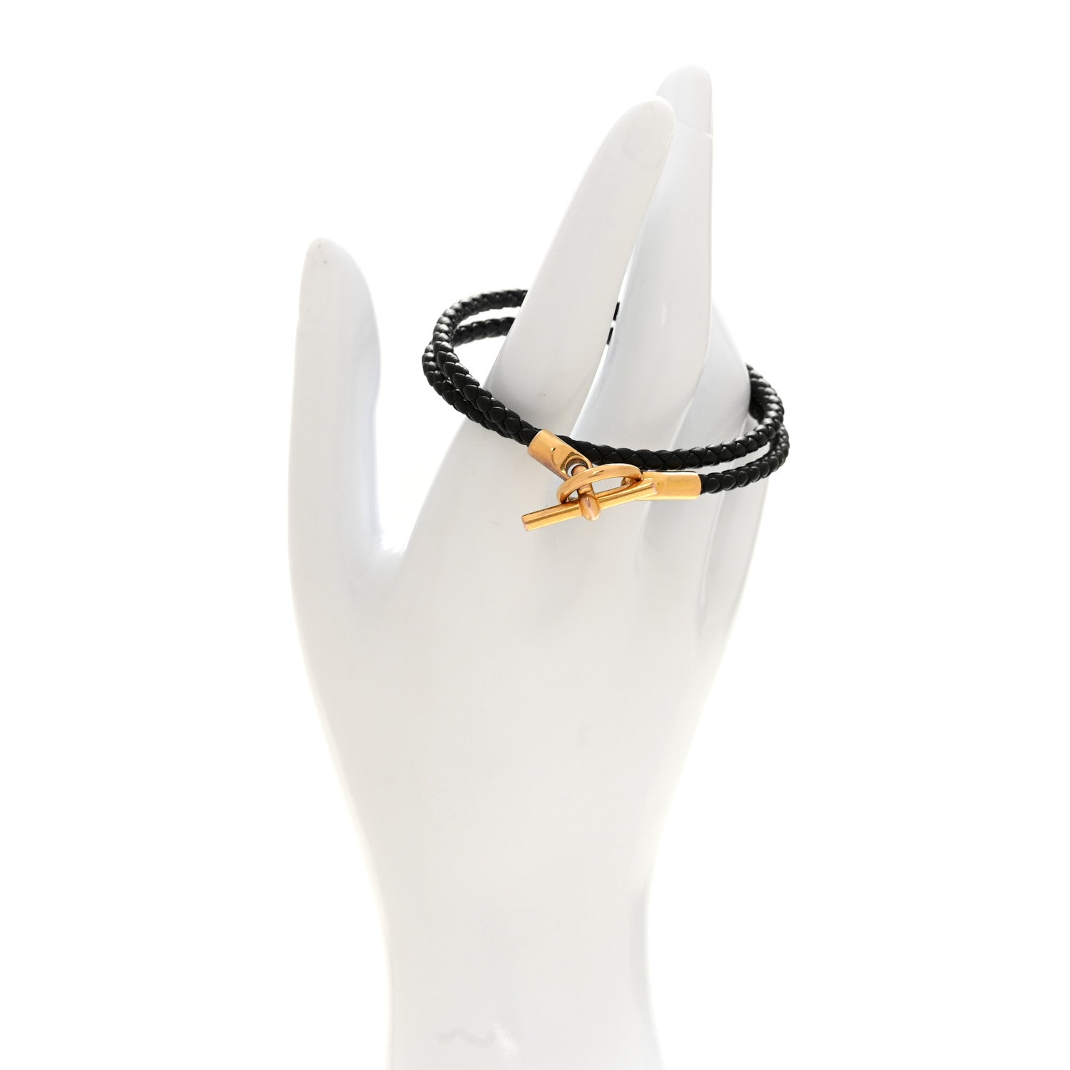 Hermes Swift Double Tour Glenan Bracelet T3 Black 2 of 5