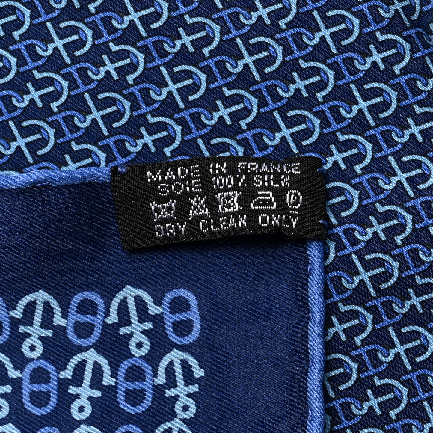 Silk Mors Smile Pocket Square Scarf Marine Bleu Moyen Ciel