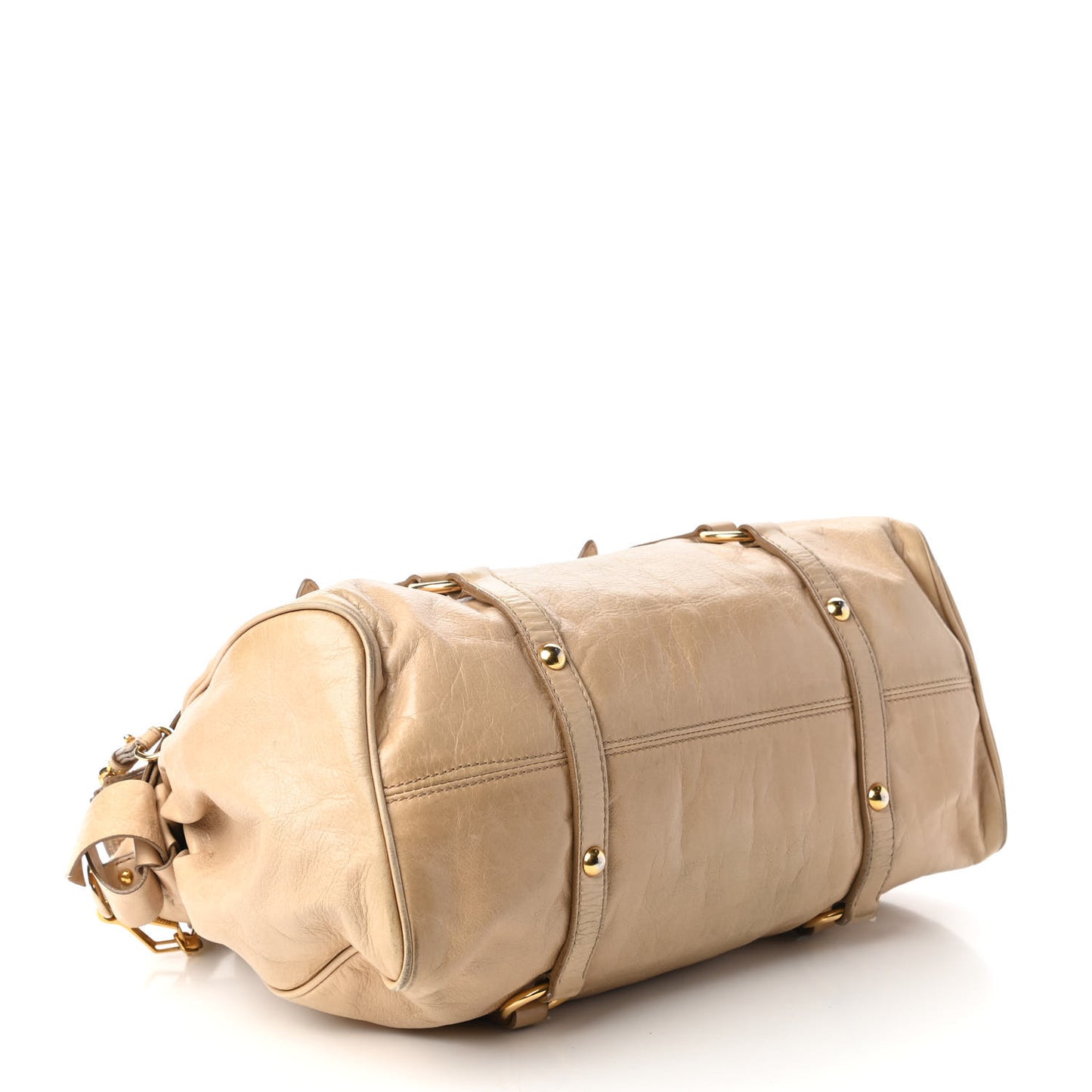 Vitello Lux Medium Bow Bag Cammeo