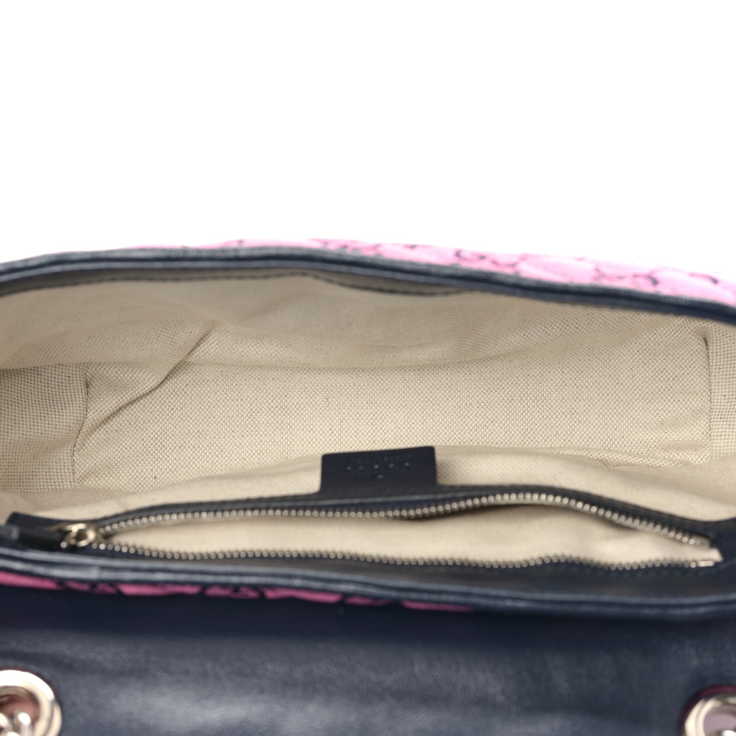 Gucci Monogram Multicolor Matelasse Diagonal Small GG Marmont Shoulder Bag Pink Blue 5 of 9