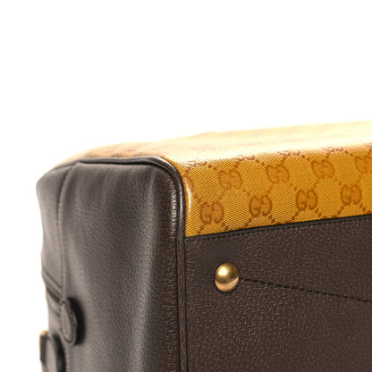 Gucci X ADIDAS Crystal Vintage Monogram Textured Dollar Calfskin Web Trefoil Logo Large Duffle Bag Mid Natural Nut Off White New Acero 10 of 11