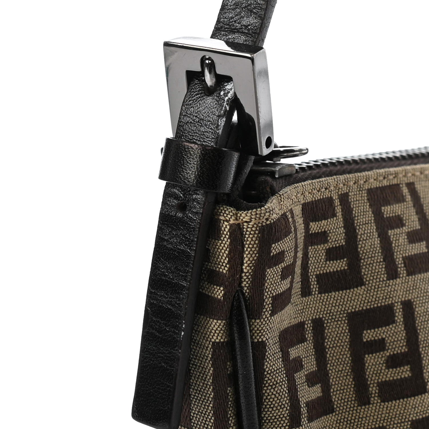 Fendi Zucchino Pochette Dark Brown 9 of 10