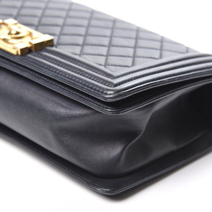 Chanel Lambskin Quilted Medium Boy Flap Black 6 of 10