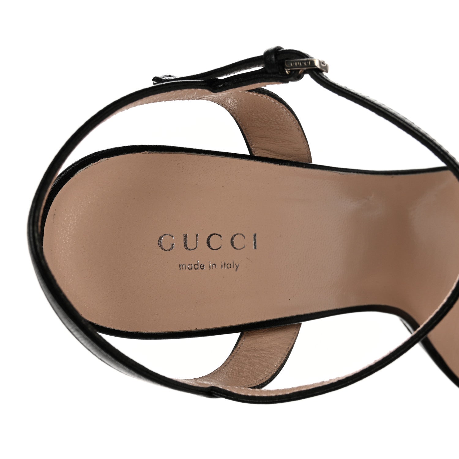 Gucci Sequin Satin Malaga Kid GG Marmont Ankle Wrap 105mm Sandals 41 Black 8 of 8