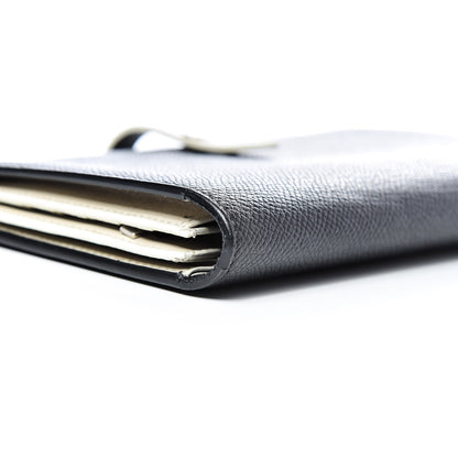 Celine Grained Calfskin Large Multifunction Strap Wallet Black Chalk 8 of 14