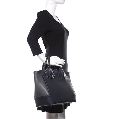 Christian Louboutin Grained Calfskin Studded Large Eloise Satchel Nuit 2 of 9