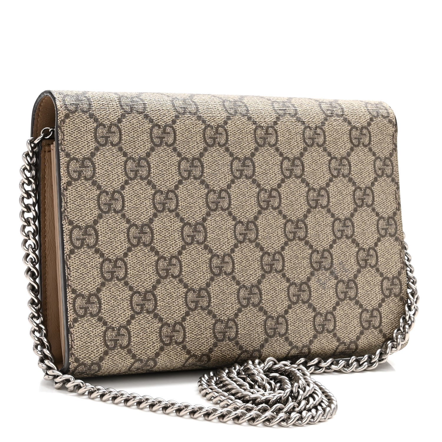Gucci GG Supreme Monogram Mini Dionysus Chain Wallet Beige Taupe 3 of 9