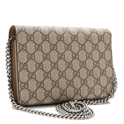 Gucci GG Supreme Monogram Mini Dionysus Chain Wallet Beige Taupe 3 of 9