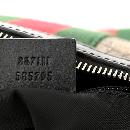 Gucci GG Supreme Monogram Web Messenger Bag Black 7 of 14