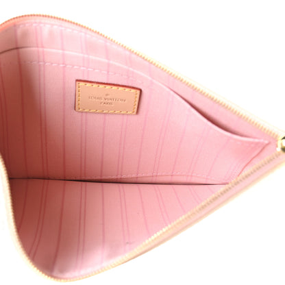 Louis Vuitton Damier Azur Neverfull MM GM Pochette Rose Ballerine 5 of 8