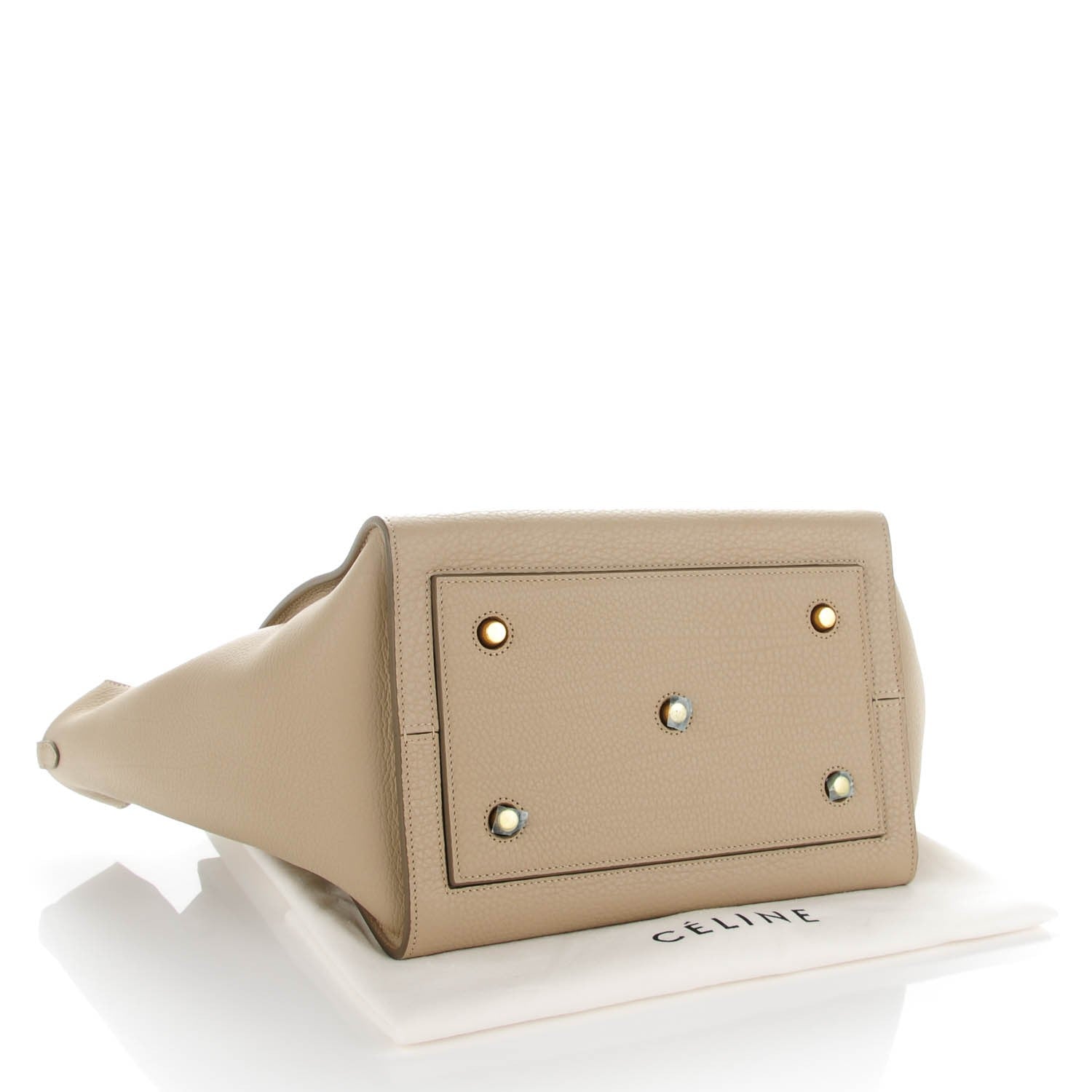 Celine Crisped Calfskin Small Tie Knot Tote Light Taupe 5 of 8