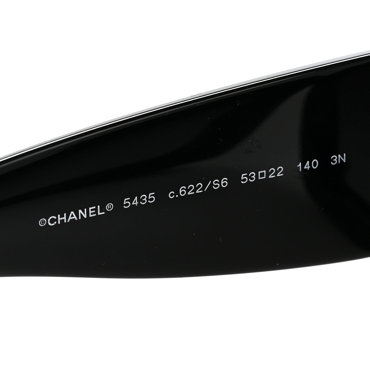 Chanel Acetate Rectangle Sunglasses 5435 Black 5 of 8