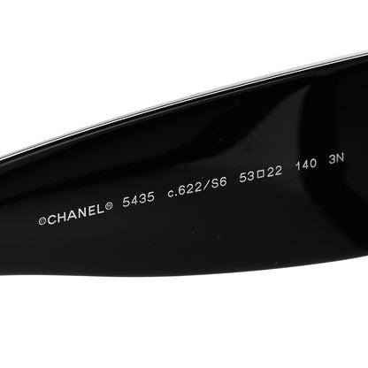 Chanel Acetate Rectangle Sunglasses 5435 Black 5 of 8