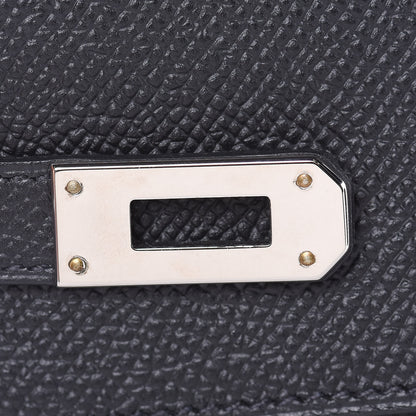Hermes Epsom Kelly Longue Wallet Black 15 of 17