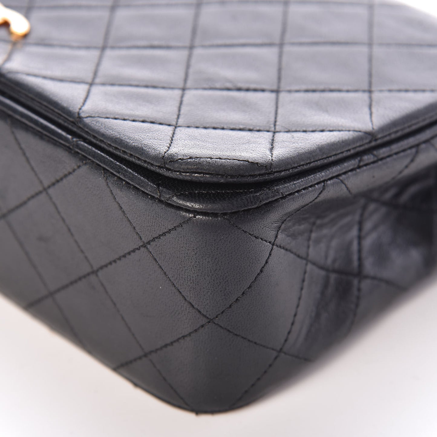 Lambskin Quilted Small Single Flap Black