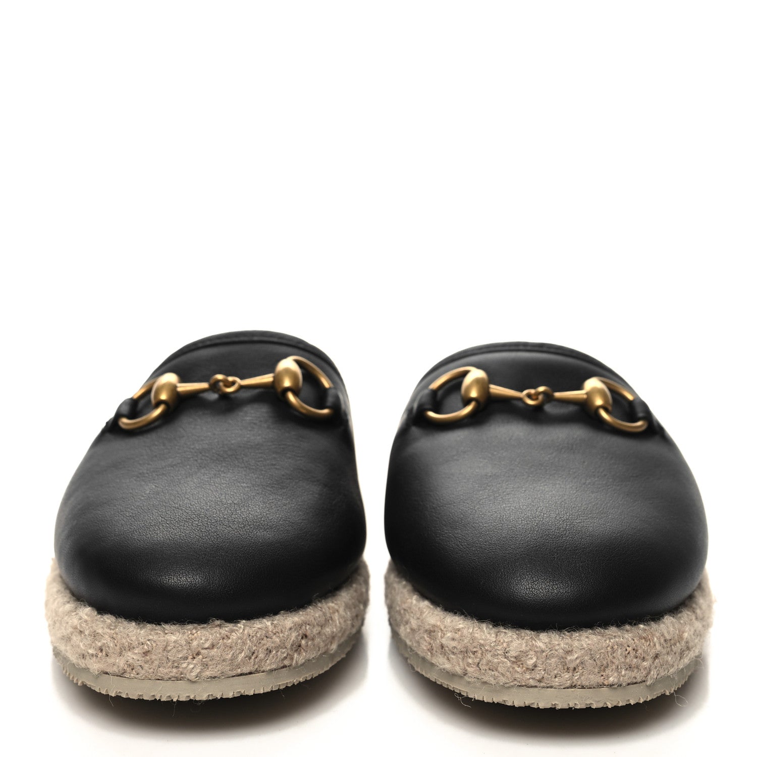 Gucci Nappa Wool Womens Fria Slippers 38 Black Butterscotch 2 of 9