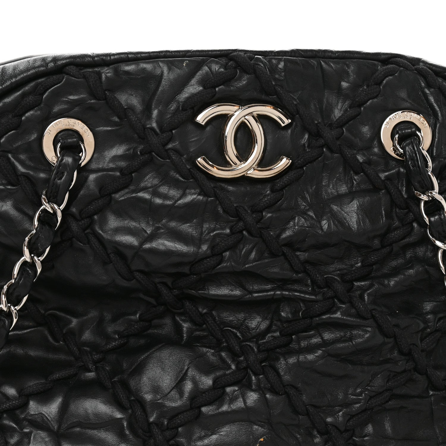 Chanel Calfskin Ultra Stitch Bowler Black 8 of 10