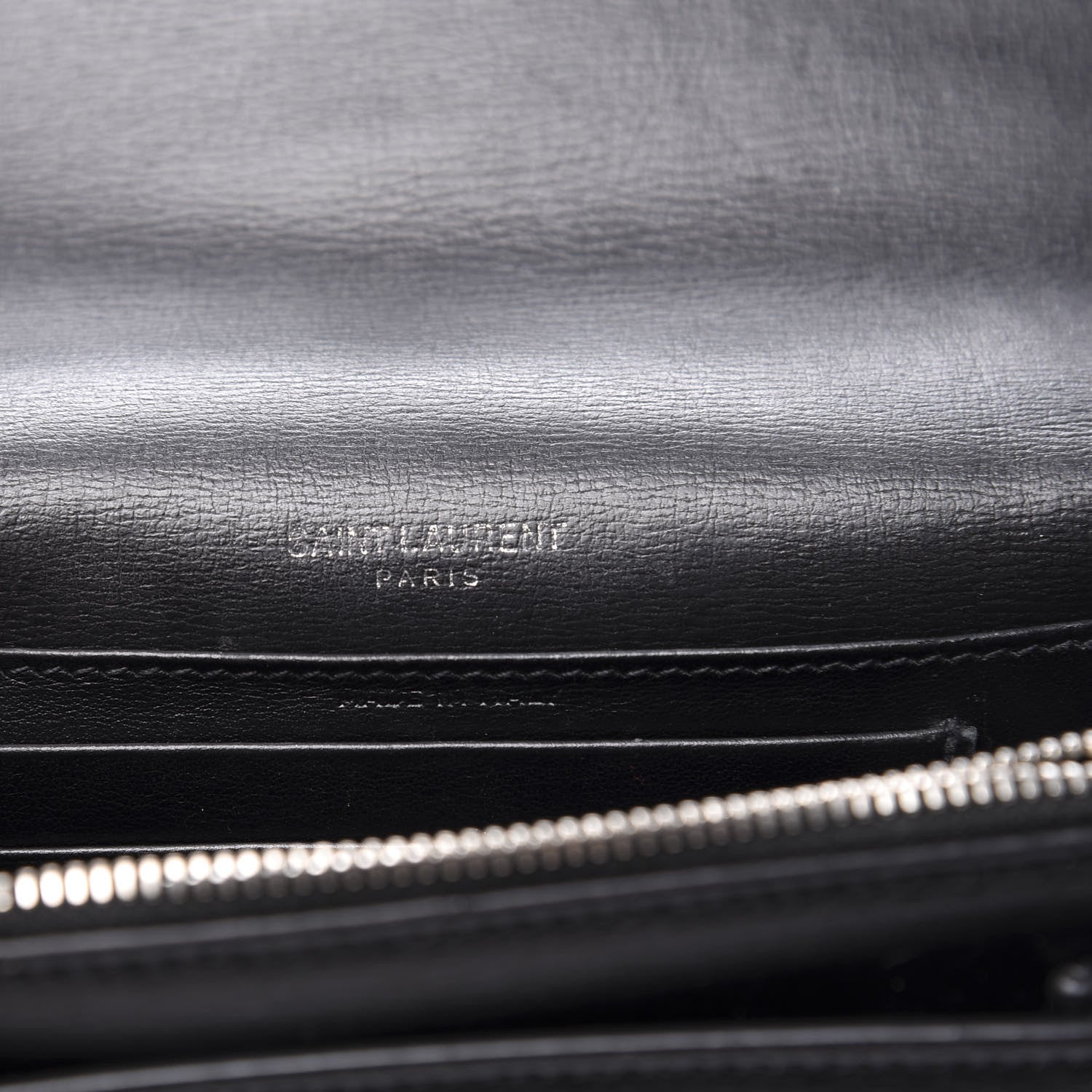 Saint Laurent Calfskin Monogram Sunset Chain Wallet Black 8 of 10