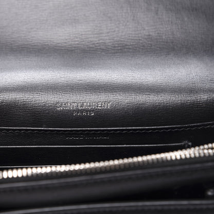Saint Laurent Calfskin Monogram Sunset Chain Wallet Black 8 of 10
