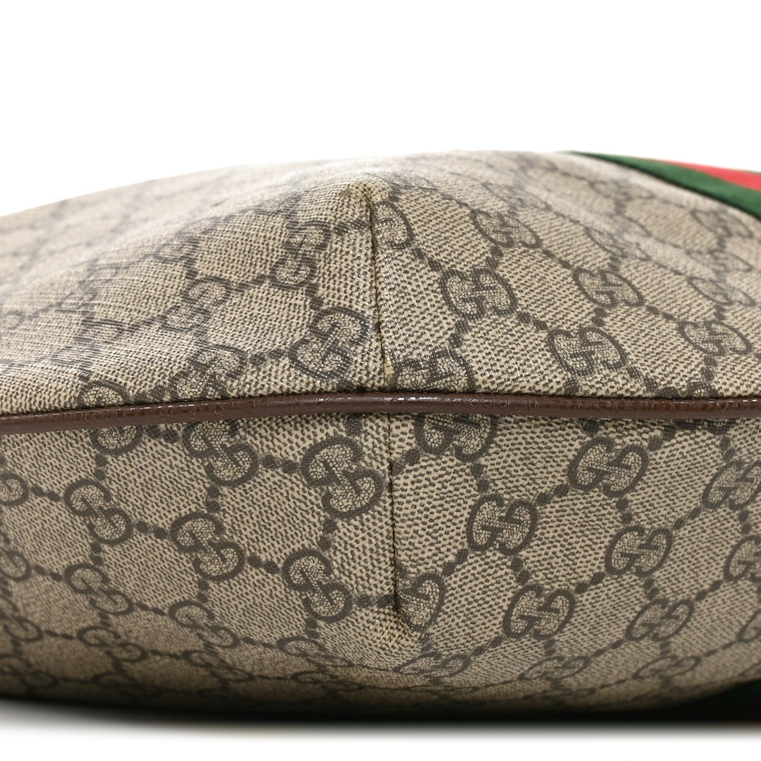Gucci GG Supreme Monogram Web Ophidia Half Moon Hobo Brown 9 of 10