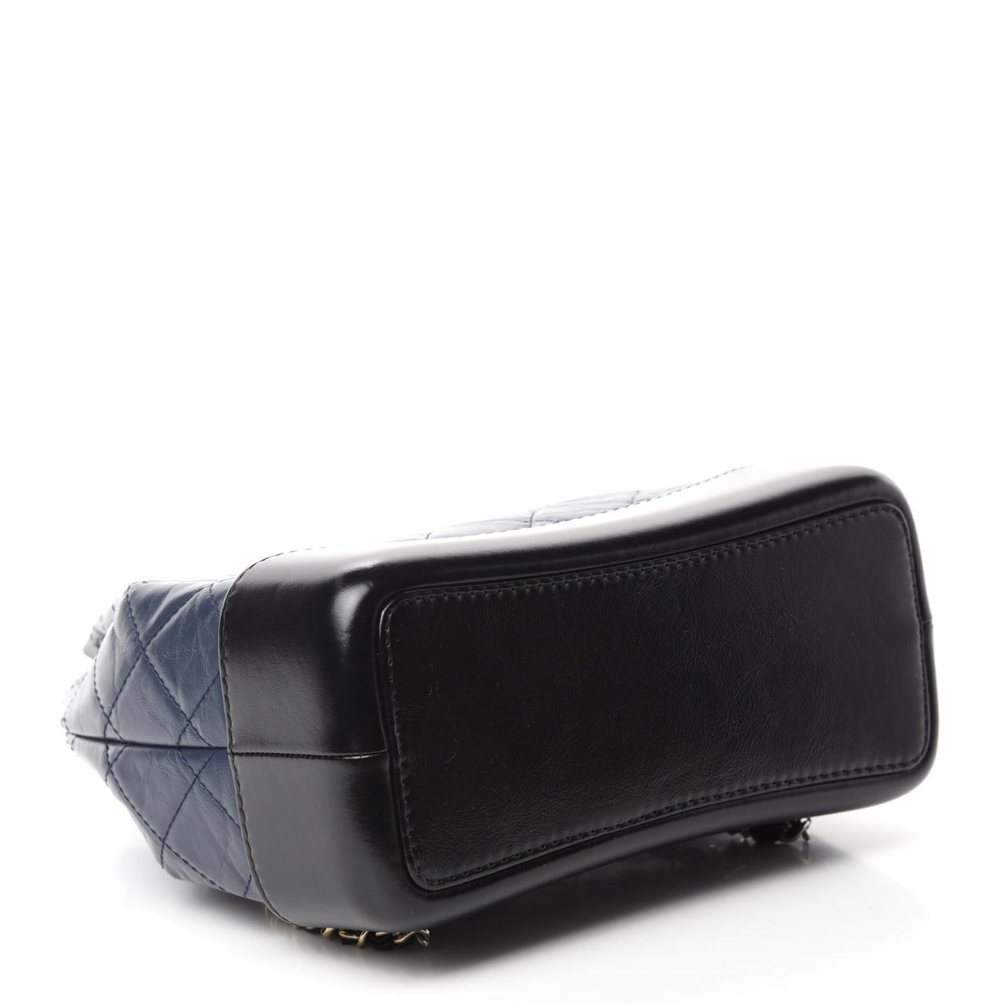 Aged Calfskin Quilted Small Gabrielle Backpack Blue Black