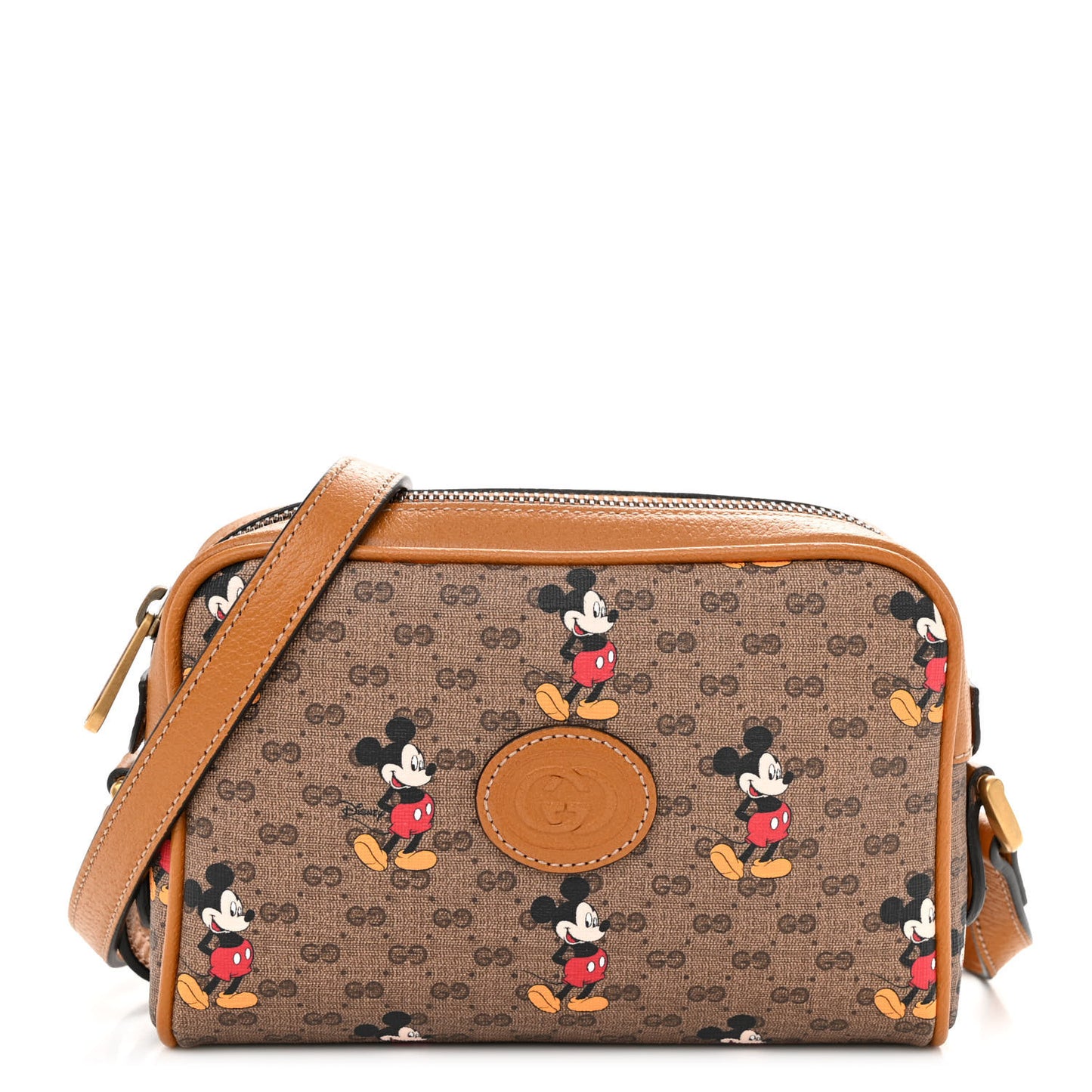 X DISNEY Mini Vintage GG Supreme Monogram Mickey Mouse Shoulder Bag Beige Vintage Sun Oil