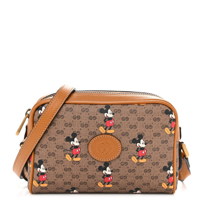 Gucci X DISNEY Mini Vintage GG Supreme Monogram Mickey Mouse Shoulder Bag Beige Vintage Sun Oil 1 of 11