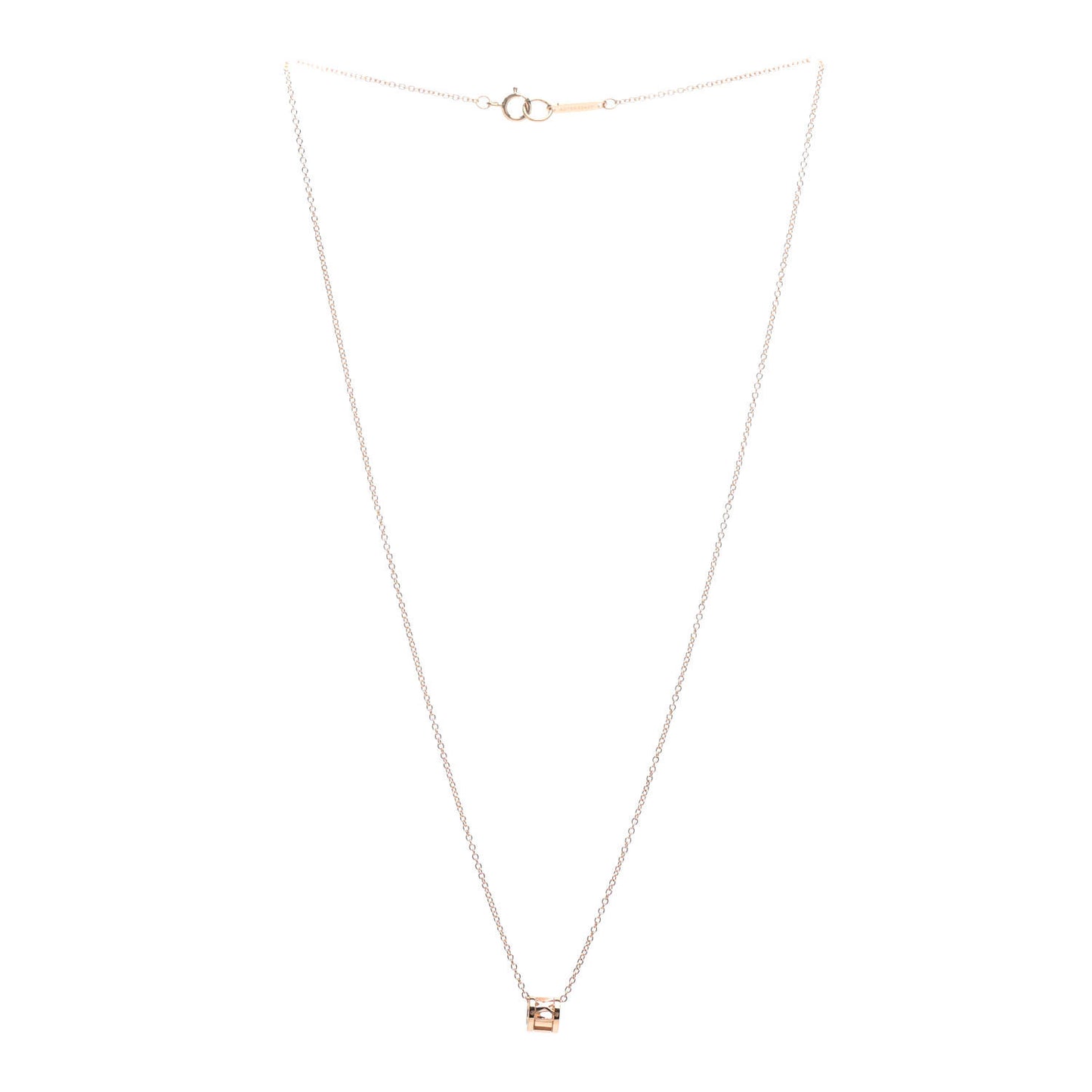 18K Rose Gold Atlas Open Pendant Necklace