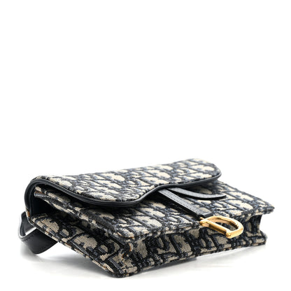 Christian Dior Oblique Saddle Belt Bag Blue 4 of 11