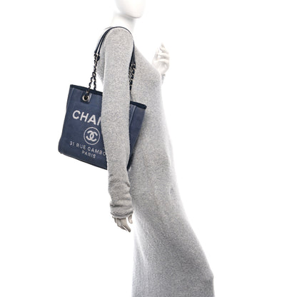 Chanel Canvas Mini Deauville Tote Blue 2 of 10