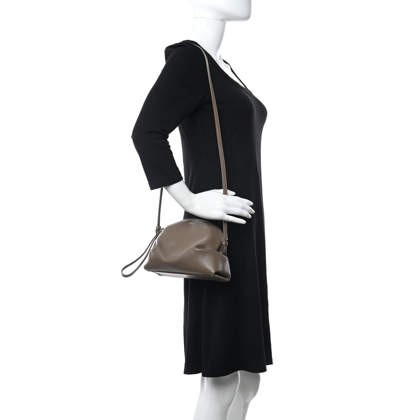 Calfskin Mini Judy Shoulder Army Green
