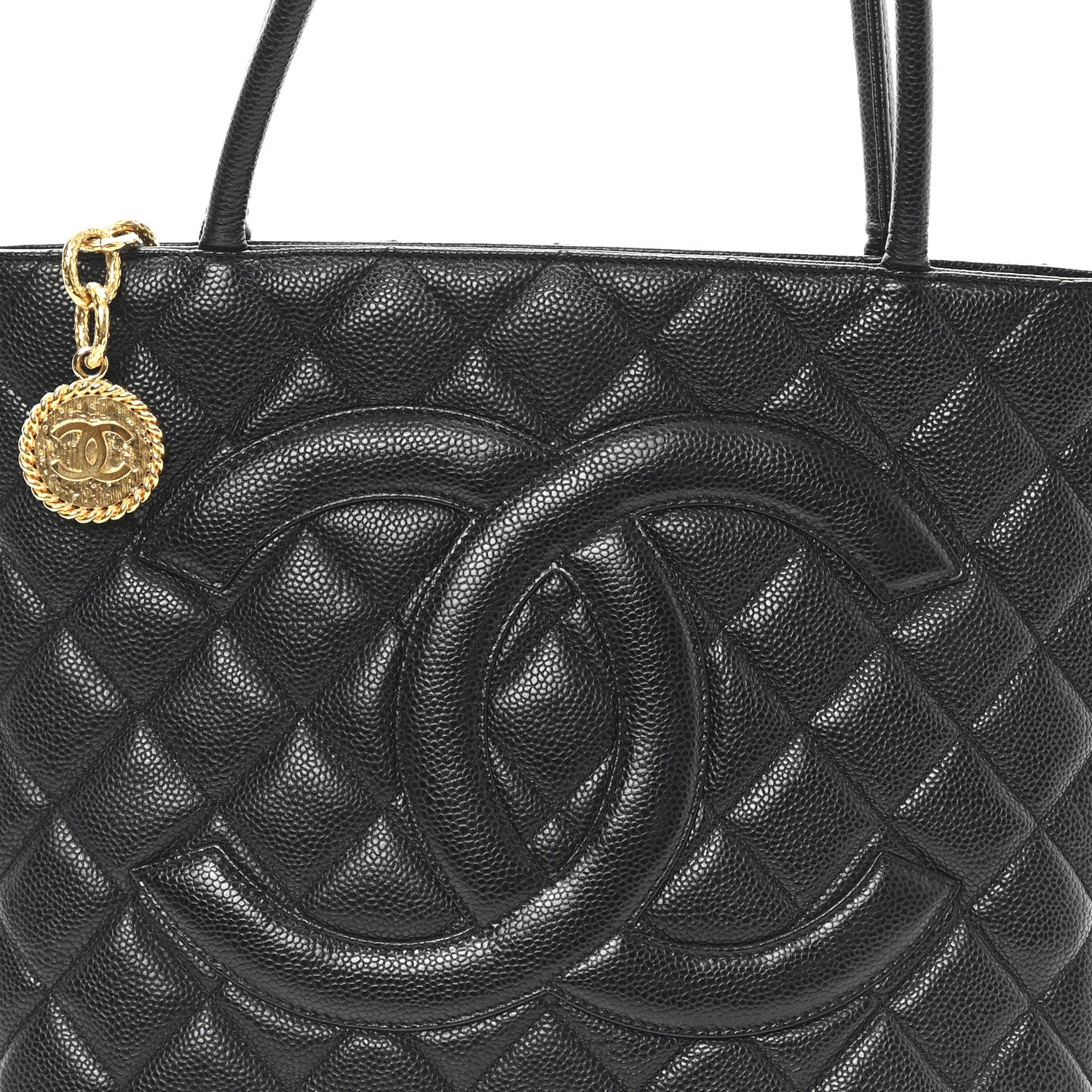 Chanel Caviar Quilted Medallion Tote Black 8 of 10
