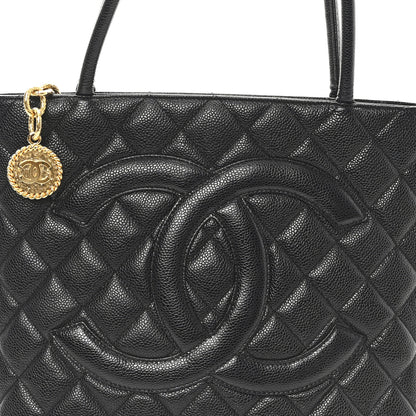Chanel Caviar Quilted Medallion Tote Black 8 of 10