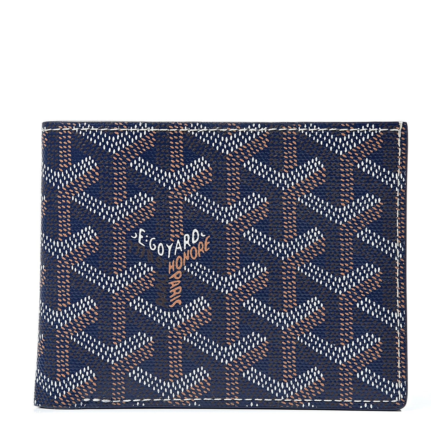 Goyard Goyardine Bi-Fold Victoire PM Wallet Navy 1 of 6