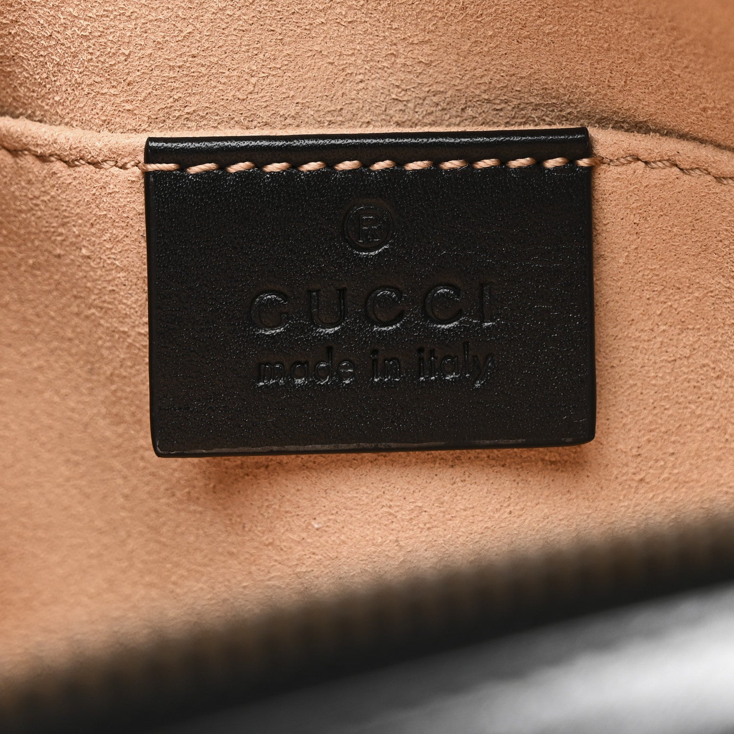 Gucci Calfskin Matelasse GG Marmont Belt Bag Black 6 of 8