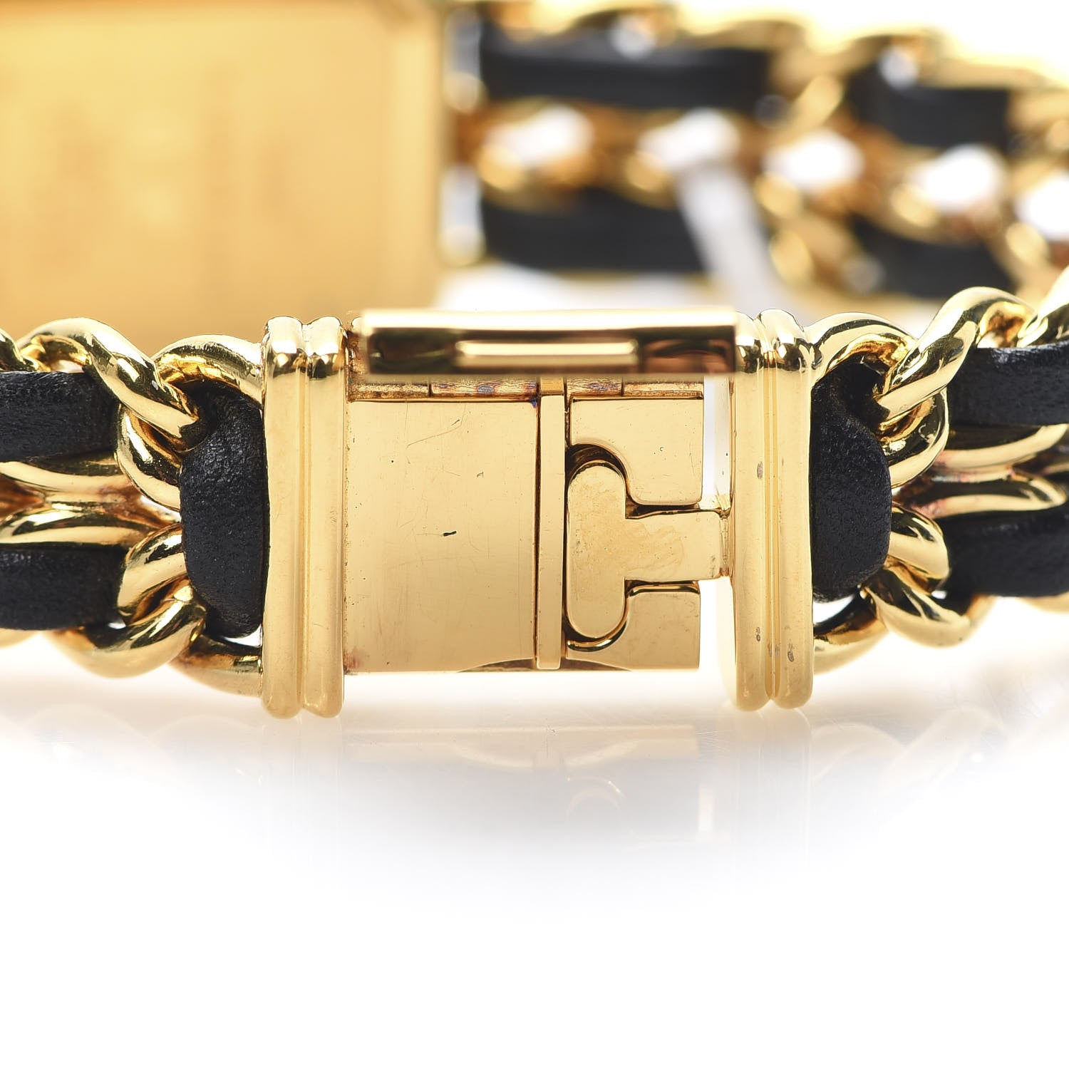 Chanel Stainless Steel Lambskin 20mm Chain Premiere Quartz Watch Gold L 6 of 6