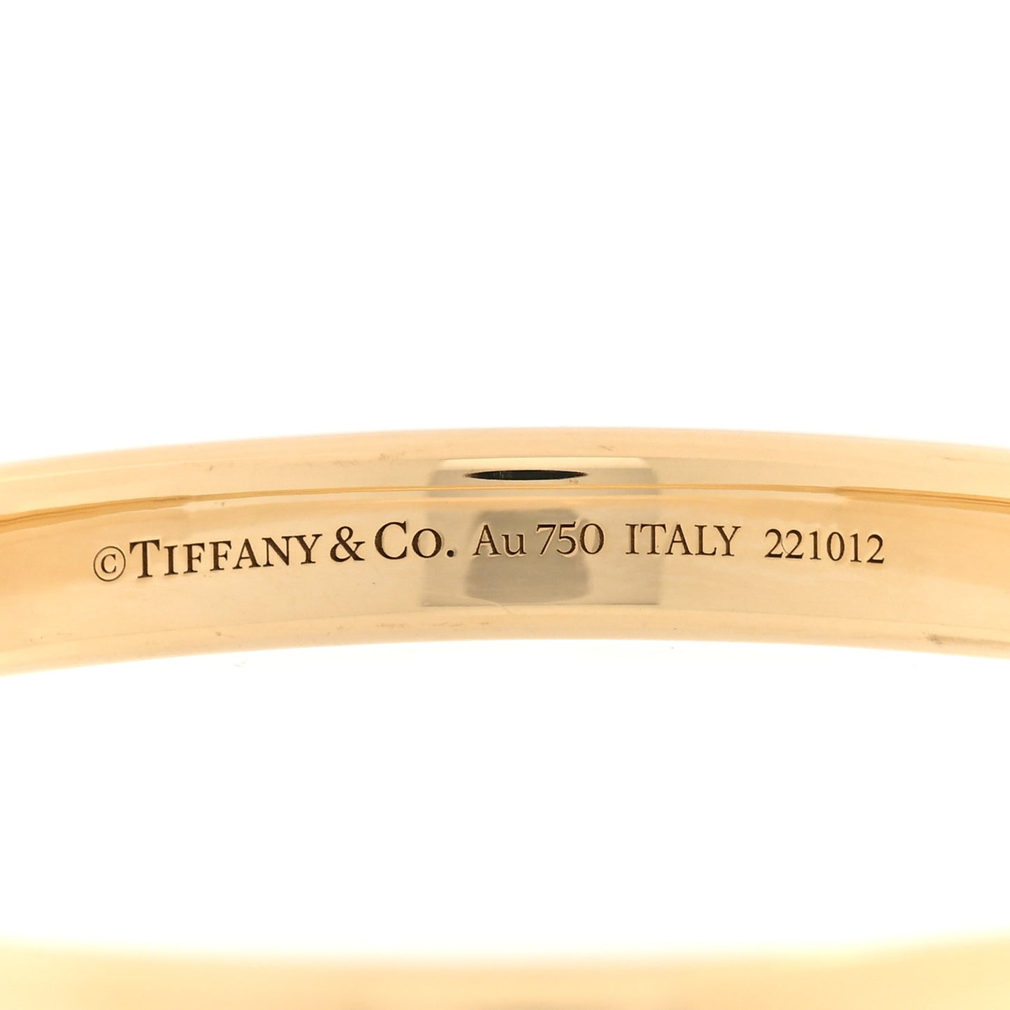 18K Yellow Gold Tiffany Lock Bangle Bracelet