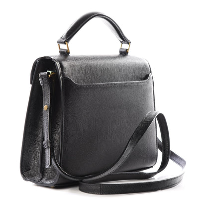 Saint Laurent Grain de Poudre Mini Classic Monogram Cassandra Top Handle Black Rouge Legion 2 of 8