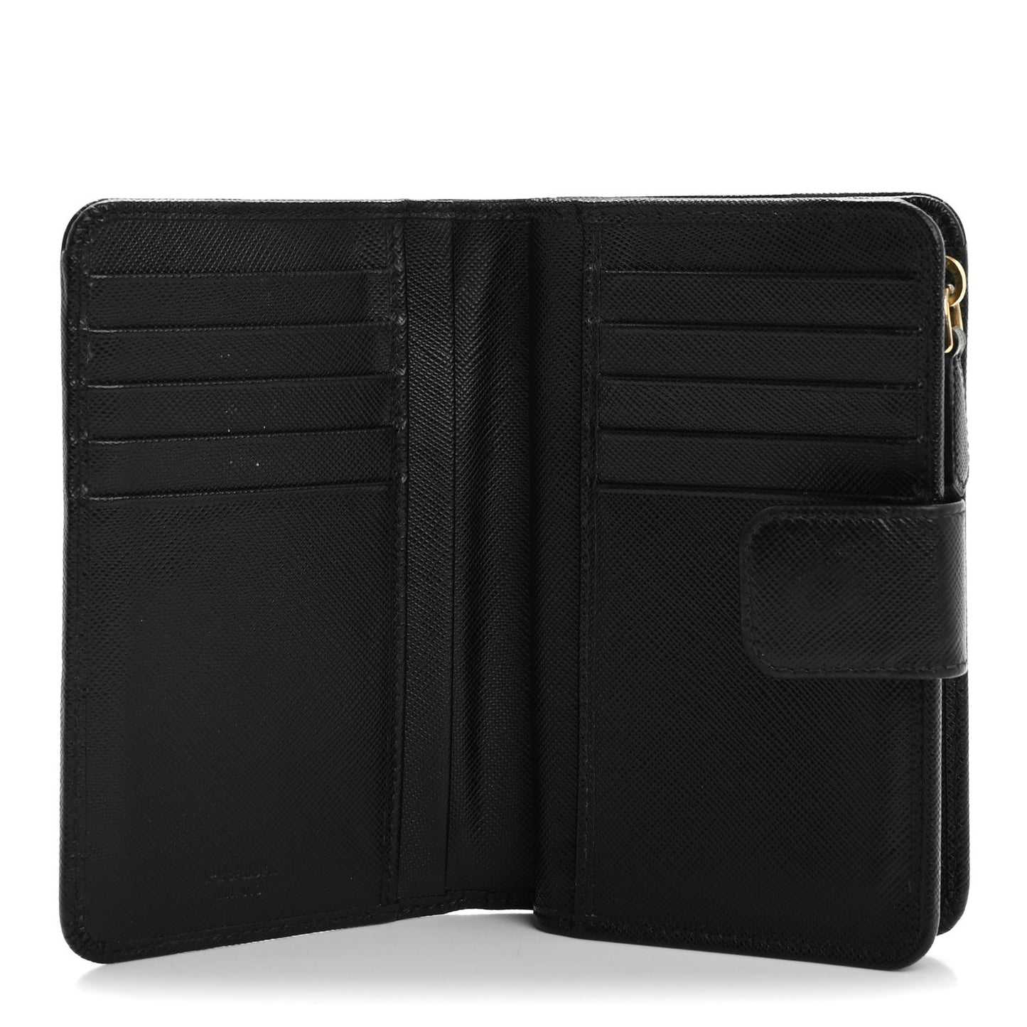 Saffiano Metal Compact Wallet Black